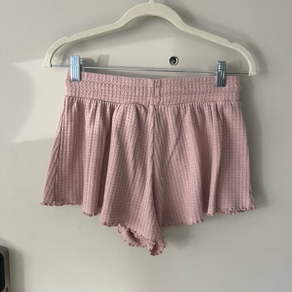Pink Waffle Knit Shorts - Picture 2 of 2